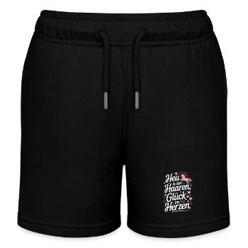 Reiterin Pferdeliebhaber Pferde Mädchen Reiten - Kinder Organic Joggingshorts Mini Bolter von Stanley/Stella - Schwarz - Vorne