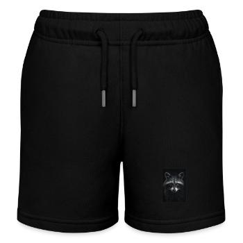 Raccoons Raccoon - Kids Organic Sweat Shorts by Stanley/Stella - black - Front