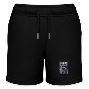 Raccoons Raccoon - Kids Organic Sweat Shorts by Stanley/Stella - black - Front
