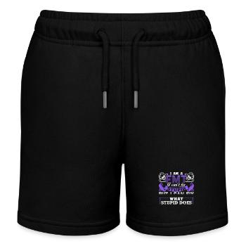 EMT Can't Fix Stupid - Kids Organic Sweat Shorts by Stanley/Stella - black - Front