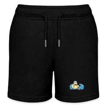 Vogel Vögel Seemann Seefahrer Moin Ahoi - Kinder Organic Joggingshorts Mini Bolter von Stanley/Stella - Schwarz - Vorne