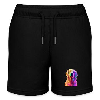 Golden Retriever - Kinder Organic Joggingshorts Mini Bolter von Stanley/Stella - Schwarz - Vorne