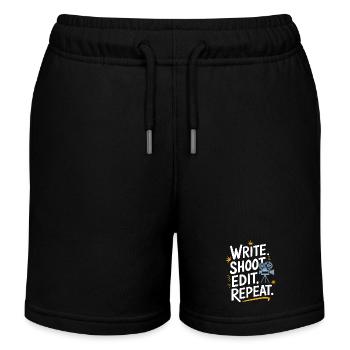 Filmemacher Filmregisseur Kameramann Film - Kinder Organic Joggingshorts Mini Bolter von Stanley/Stella - Schwarz - Vorne