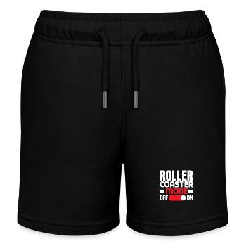 Roller Coaster Mode On Experience - Kids Organic Sweat Shorts by Stanley/Stella - black - Front
