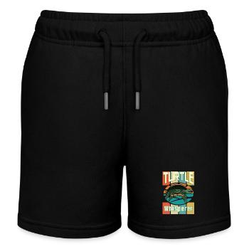 Turtle Whisperer, Tierliebhaber, Schildkröte - Kinder Organic Joggingshorts Mini Bolter von Stanley/Stella - Schwarz - Vorne