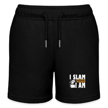 Poetry Slam I Slam Slam Poesie - Kids Organic Sweat Shorts by Stanley/Stella - black - Front