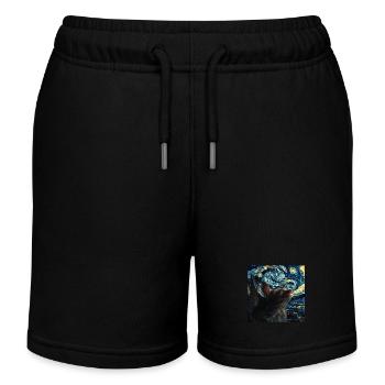 Schläger - Kinder Organic Joggingshorts Mini Bolter von Stanley/Stella - Schwarz - Vorne