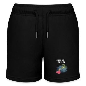 Karneval Köln Alaaf Krokodil Prinzessin Lustig - Kinder Organic Joggingshorts Mini Bolter von Stanley/Stella - Schwarz - Vorne