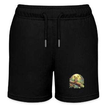Frosch Frösche - Kinder Organic Joggingshorts Mini Bolter von Stanley/Stella - Schwarz - Vorne