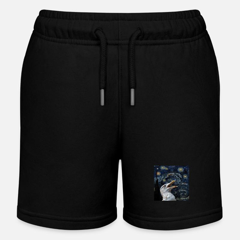 Möwe - Kinder Organic Joggingshorts Mini Bolter von Stanley/Stella - Schwarz