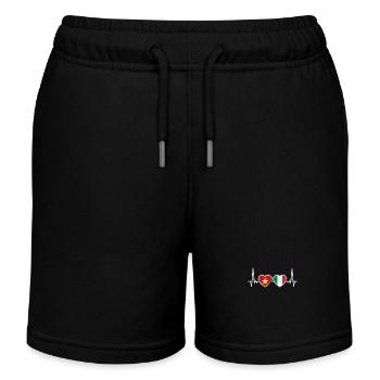 Vietnam Italy Heartbeat Flag Vietnamese - Kids Organic Sweat Shorts by Stanley/Stella - black - Front