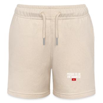 Proud To Be Vietnamese Vietnam Flag - Kids Organic Sweat Shorts by Stanley/Stella - soft Ecru - Front