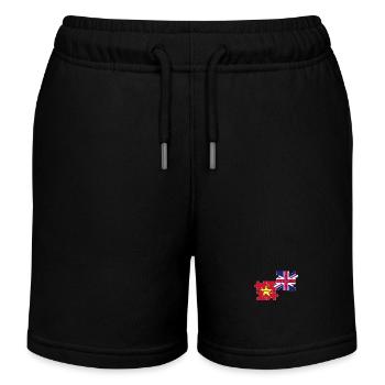 Vietnam UK Flag British Vietnamese - Kids Organic Sweat Shorts by Stanley/Stella - black - Front