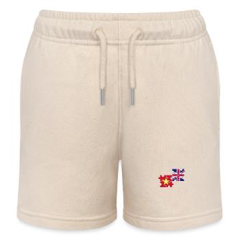 Vietnam UK Flag British Vietnamese - Kids Organic Sweat Shorts by Stanley/Stella - soft Ecru - Front