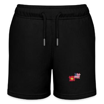 Vietnam USA Drapeau Américain Vietnamien - Short de jogging enfant bio Stanley/Stella - noir - Devant