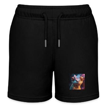 Chamäleon - Kinder Organic Joggingshorts Mini Bolter von Stanley/Stella - Schwarz - Vorne