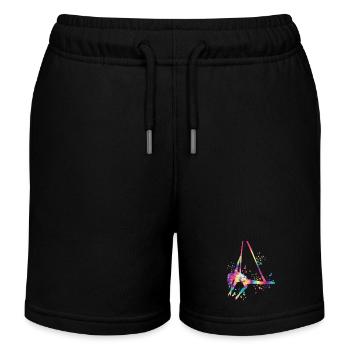 Vertical Cloth Aerial Acrobatics Aerial Silk - Kids Organic Sweat Shorts by Stanley/Stella - black - Front