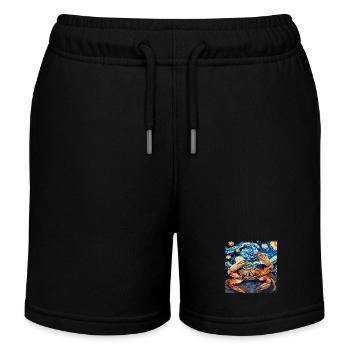 Krabbe - Kinder Organic Joggingshorts Mini Bolter von Stanley/Stella - Schwarz - Vorne