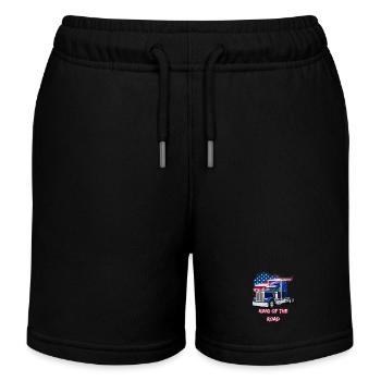 US Truck America avec drapeau - Roi de la route - Short de jogging enfant bio Stanley/Stella - noir - Devant