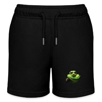 Grüner Baumpython Schlangen Liebhaber Terrarium - Kinder Organic Joggingshorts Mini Bolter von Stanley/Stella - Schwarz - Vorne