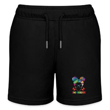2. Klasse - Kinder Organic Joggingshorts Mini Bolter von Stanley/Stella - Schwarz - Vorne