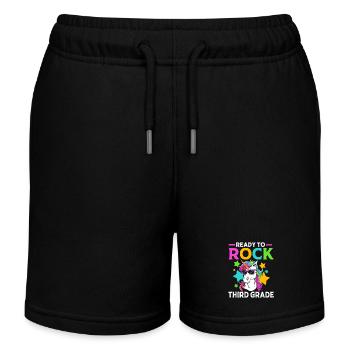 3. Klasse - Kinder Organic Joggingshorts Mini Bolter von Stanley/Stella - Schwarz - Vorne