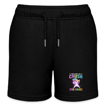3. Klasse - Kinder Organic Joggingshorts Mini Bolter von Stanley/Stella - Schwarz - Vorne