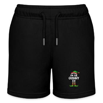 I'm The Granny Elf Shirt Matching Family Christmas - Kinder Organic Joggingshorts Mini Bolter von Stanley/Stella - Schwarz - Vorne