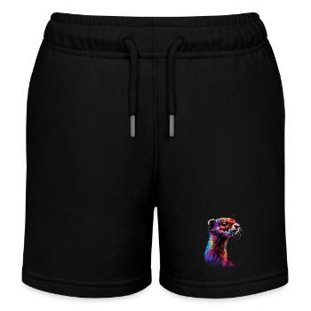 Wiesel - Kinder Organic Joggingshorts Mini Bolter von Stanley/Stella - Schwarz - Vorne