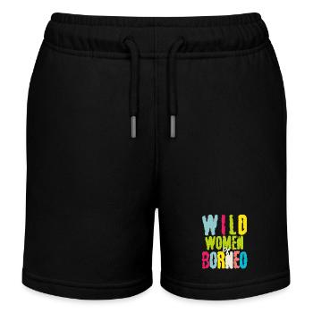 wilde Frau von Borneo Malaysian Asien insel - Kinder Organic Joggingshorts Mini Bolter von Stanley/Stella - Schwarz - Vorne