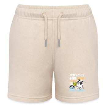 Allez chercher ceci Nos dresseurs de chiens sont à la recherche de quelques pattes - Short de jogging enfant bio Stanley/Stella - écru doux - Devant