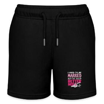 Früher War Ich Verheiratet Jetzt Bin Ich - Kinder Organic Joggingshorts Mini Bolter von Stanley/Stella - Schwarz - Vorne