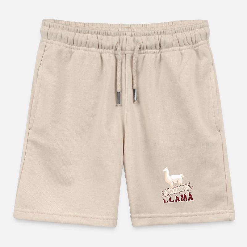 Llama No Prob Llama Tee Kids Organic Sweat Shorts by Stanley/Stella