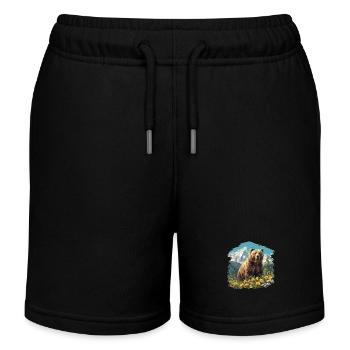 Grizzlis Ours grizzly - Short de jogging enfant bio Stanley/Stella - noir - Devant