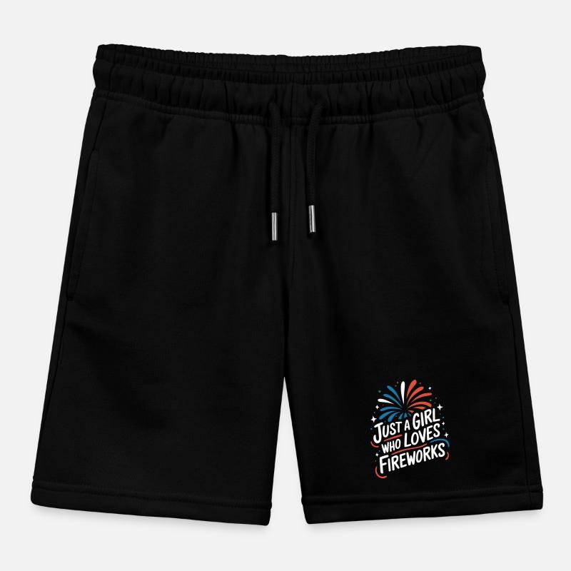 Pyrotechnics Fireworks Pyrotechnics Kids Organic Sweat Shorts by Stanley/Stella