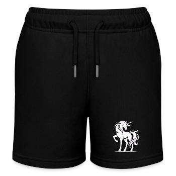 einhorn - Kinder Organic Joggingshorts Mini Bolter von Stanley/Stella - Schwarz - Vorne