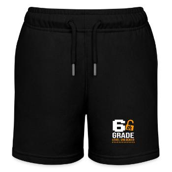 6th Grade - Kids Organic Sweat Shorts by Stanley/Stella - black - Front