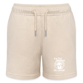 Love a Labradoodle - Kids Organic Sweat Shorts by Stanley/Stella - soft Ecru - Front