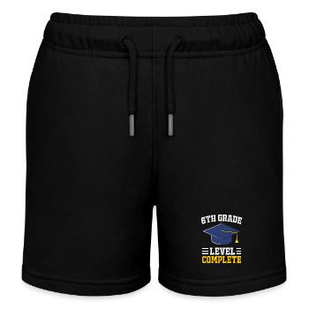 6th Grade - Kids Organic Sweat Shorts by Stanley/Stella - black - Front