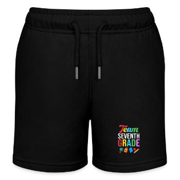 7th Grade - Kids Organic Sweat Shorts by Stanley/Stella - black - Front