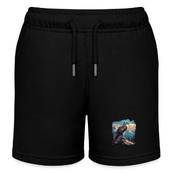 Faucon Faucon - Short de jogging enfant bio Stanley/Stella - noir - Devant
