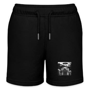 Wiesel - Kinder Organic Joggingshorts Mini Bolter von Stanley/Stella - Schwarz - Vorne