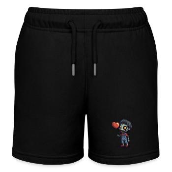Zombiekind mit Herzballon - Süß und Gruselig - Kinder Organic Joggingshorts Mini Bolter von Stanley/Stella - Schwarz - Vorne