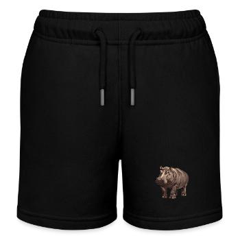 Hippopotame Hippopotame - Short de jogging enfant bio Stanley/Stella - noir - Devant