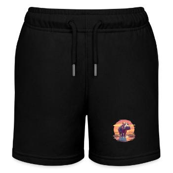 Hippopotame Hippopotame - Short de jogging enfant bio Stanley/Stella - noir - Devant