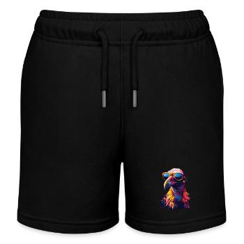 Geier - Kinder Organic Joggingshorts Mini Bolter von Stanley/Stella - Schwarz - Vorne