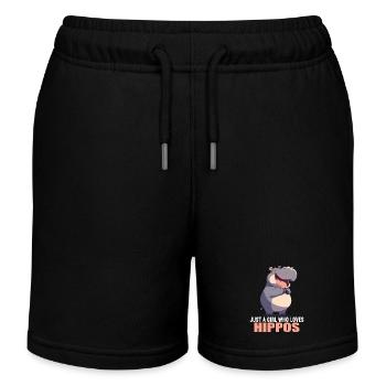 Hippopotame Hippopotame - Short de jogging enfant bio Stanley/Stella - noir - Devant