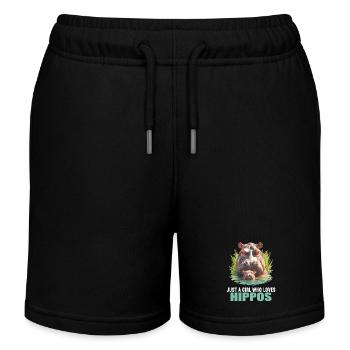Hippopotame Hippopotame - Short de jogging enfant bio Stanley/Stella - noir - Devant