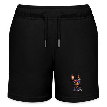 Doberman chiens motif chien de garde fier dobermans - Short de jogging enfant bio Stanley/Stella - noir - Devant