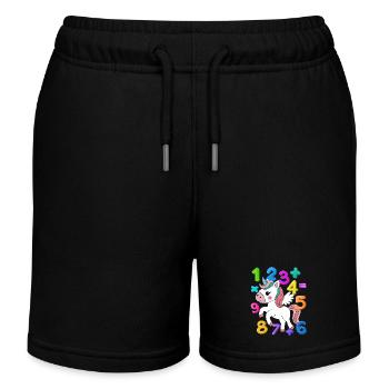 Numbers Day 2025 Mathe Einhorn Zahl Tag Kinder Geschenk - Kinder Organic Joggingshorts Mini Bolter von Stanley/Stella - Schwarz - Vorne